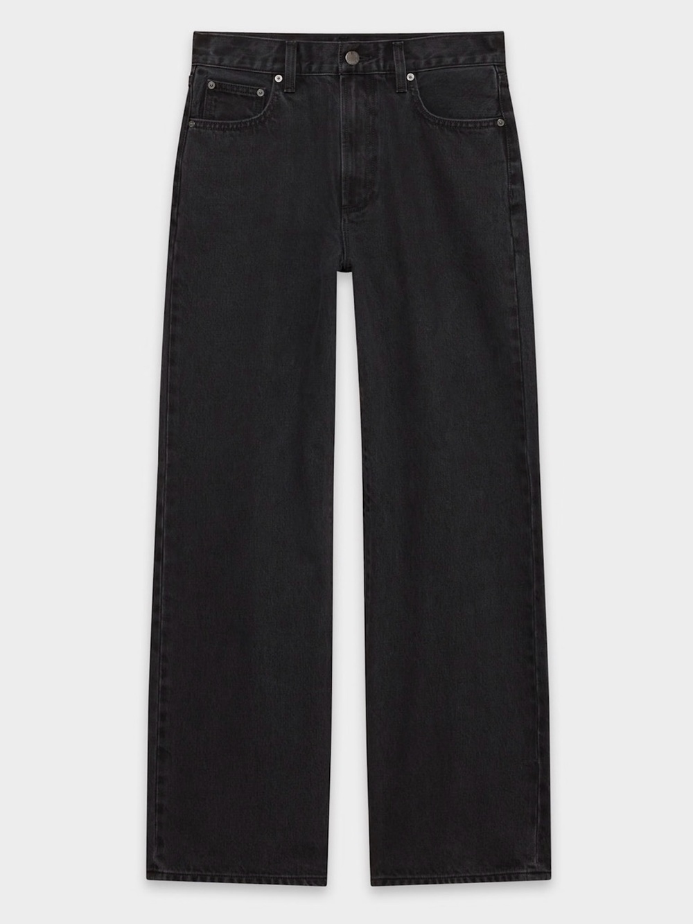 Aritzia Denim Forum The Farrah High Rise Wide Leg Size 28 Black Denim Jeans